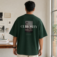 Curiosity Oversized Tee back graphic oversized T-shirt by Wondering Minds