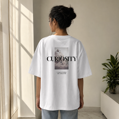 Curiosity Oversized Tee back graphic oversized T-shirt by Wondering Minds