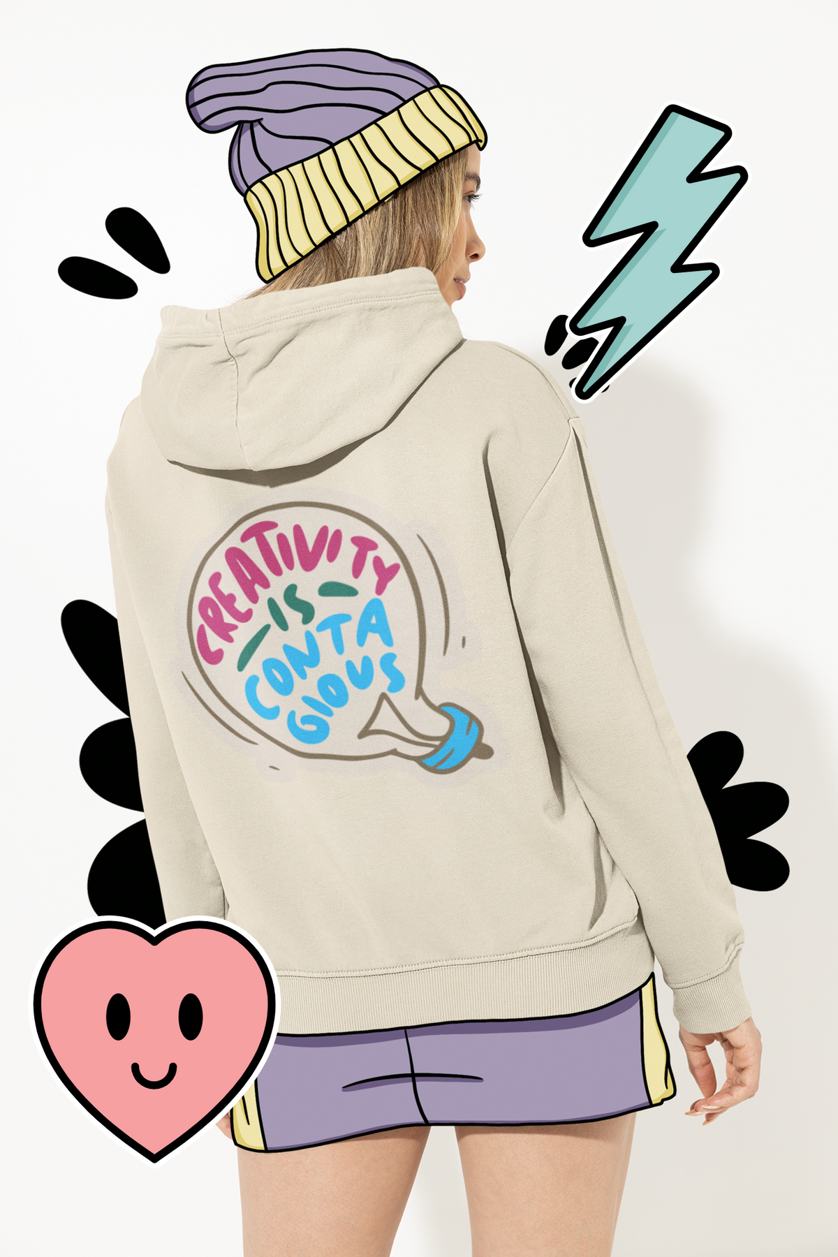 Creativity Is Contagious Oversized Hoodie