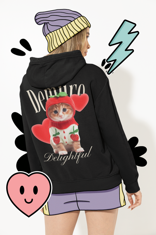 Very Demure, Very Delightful Unisex Oversized Hoodie