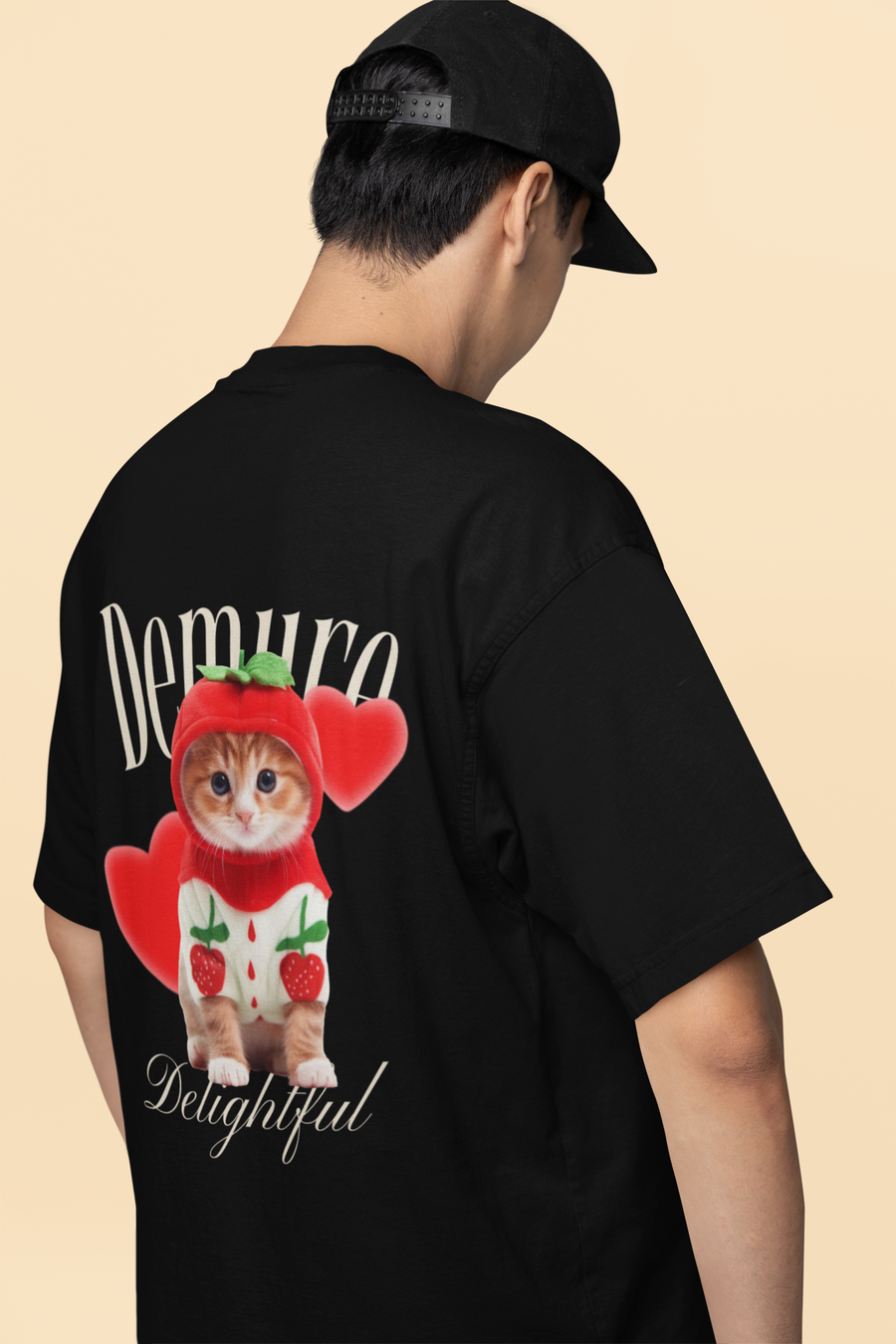 Very Demure, Very Creative Oversized Tee back artwork oversized T-shirt by Wondering Minds