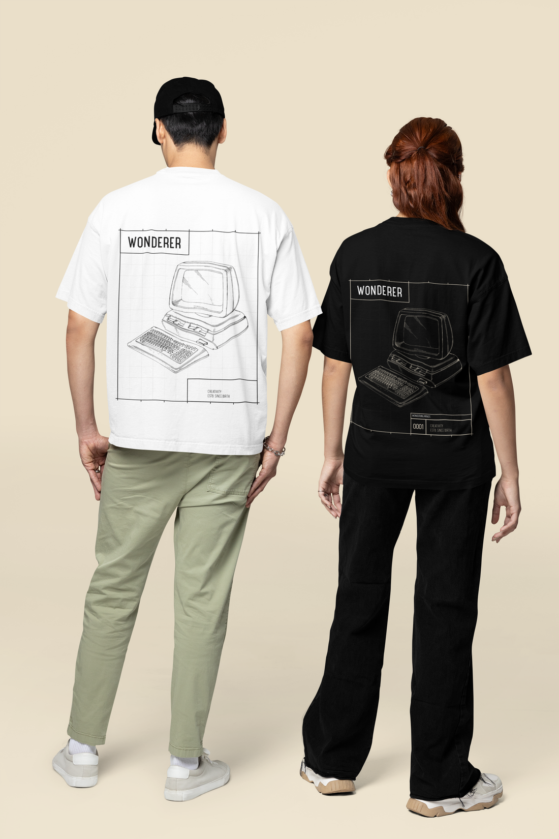 Wonderer Oversized Tee (Exclusive) front artwork and fit by Wondering Minds