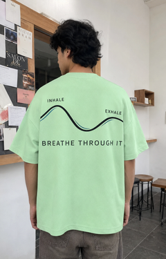 Breathe Through It Oversized Tee back graphic oversized T-shirt by Wondering Minds