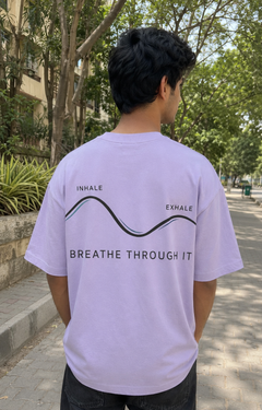 Breathe Through It Oversized Tee back graphic oversized T-shirt by Wondering Minds