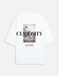 Curiosity Oversized Tee back graphic oversized T-shirt by Wondering Minds