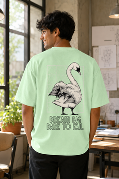 Dare to Dream Oversized Tee back graphic oversized T-shirt by Wondering Minds