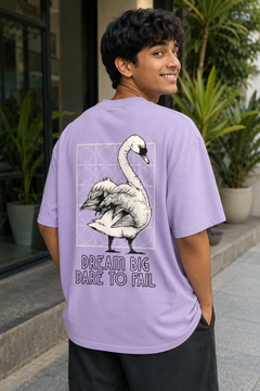 Dare to Dream Oversized Tee back graphic oversized T-shirt by Wondering Minds