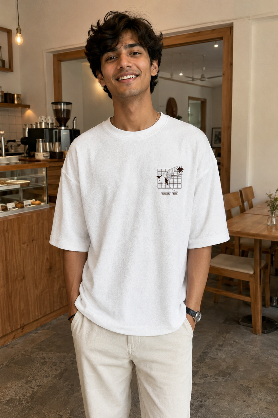 Dare to Dream Oversized Tee front artwork oversized T-shirt by Wondering Minds