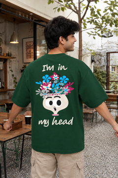 I Am in My Head Oversized Tee back graphic oversized T-shirt by Wondering Minds