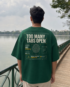Overthinker Club Oversized Tee back graphic oversized T-shirt by Wondering Minds