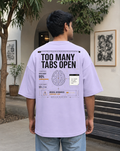 Overthinker Club Oversized Tee back graphic oversized T-shirt by Wondering Minds