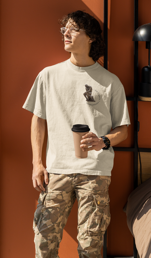 Thinker Oversized Tee oversized T-shirt by Wondering Minds