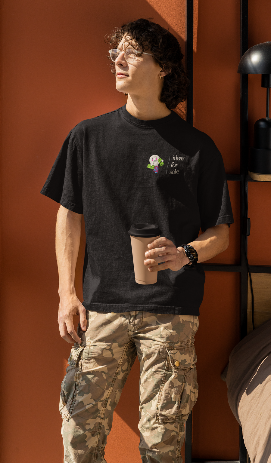 Ideas for Sale Oversized Tee front artwork oversized T-shirt by Wondering Minds