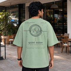 Quiet Noise Oversized Tee back graphic oversized T-shirt by Wondering Minds