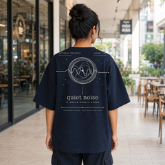 Quiet Noise Oversized Tee back graphic oversized T-shirt by Wondering Minds