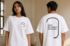 Soft Revision oversized tee in White